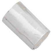 Hammered tube bead, 5x3 mm - 925 Sterling Silver x1|raw }}