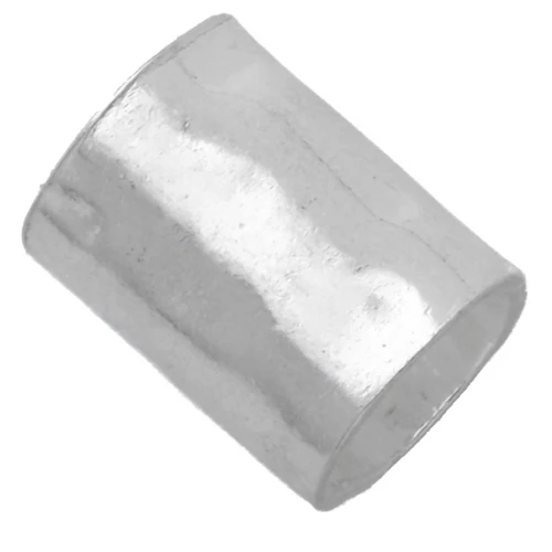 Hammered tube bead, 5x4 mm - 925 Sterling Silver x1