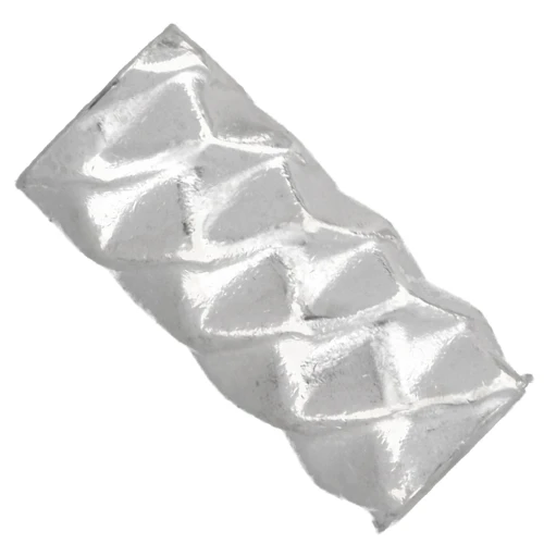 10x4.5 mm tube bead with diamond-cut effect - 925 Sterling Silver x1