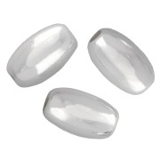 7x4 mm Olive Beads - 925 Sterling Silver x10