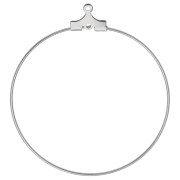 Earring holders - Créoles 40 mm - 1 hole - Silver x2