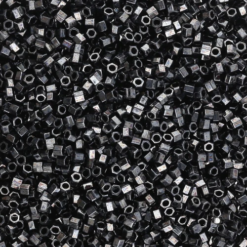 Miyuki Delica 15/0 Hex Cut DBSC0001 - Gunmetal x5g