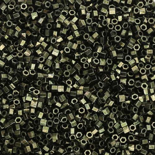 Miyuki Delica 15/0 Hex Cut DBSC0011 - Olive Metallic x5g