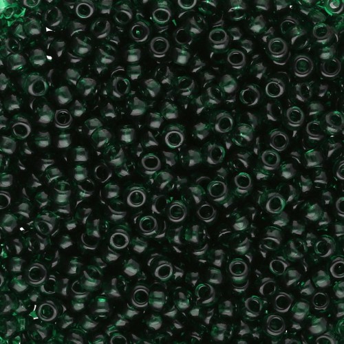 Miyuki 11/0 Seed beads 155 - Transparent Dark Emerald x8g