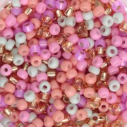 Pink - Miyuki 8/0 Seed Beads Mix - Pastel Sorbet x8g Miyuki 8/0 Seed Beads Mix - Pastel Sorbet x8g