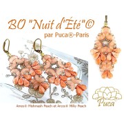 Amos® Glass Beads by Puca® 5x8 mm - Dark Peach Mishmash x10g