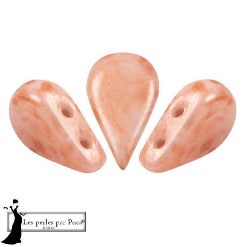 Amos® Glass Beads by Puca® 5x8 mm - Peach Mishmash x10g
