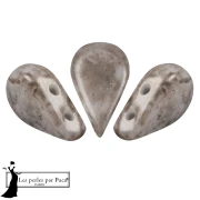 Amos® Glass Beads by Puca® 5x8 mm - Taupe Mishmash x10g