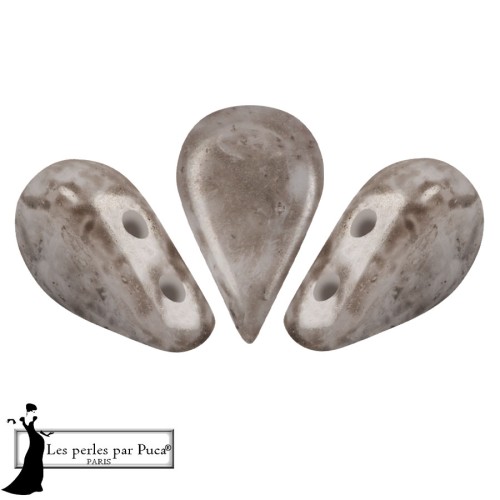 Amos® Glass Beads by Puca® 5x8 mm - Taupe Mishmash x10g