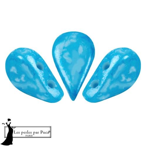 Amos® Glass Beads by Puca® 5x8 mm - Turquoise Mishmash x10g