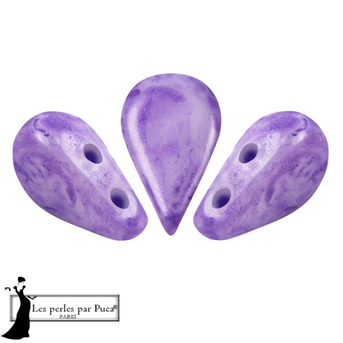 Amos® Glass Beads by Puca® 5x8 mm - Purple Mishmash x10g