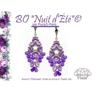 Amos® Glass Beads by Puca® 5x8 mm - Purple Mishmash x10g