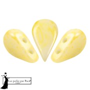 Amos® Glass Beads by Puca® 5x8 mm - Yellow Mishmash x10g