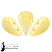 Amos® Glass Beads by Puca® 5x8 mm - Yellow Mishmash x10g
