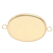 Spacer for oval cabochon with flat base 25x18 mm - Gold x1|raw }}