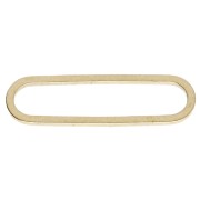 Mounting rings and rounded rectangle weave, 22x6 mm - Raw brass x1|raw }}
