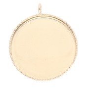 Pendant for cabochon 18 mm - Gold x1