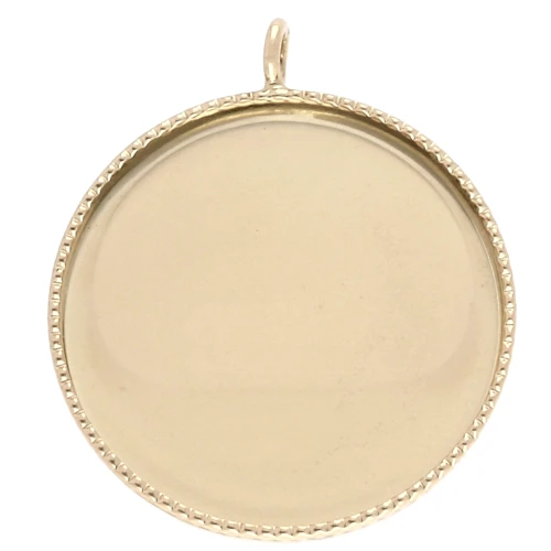 Pendant for cabochon 18 mm - Gold x1