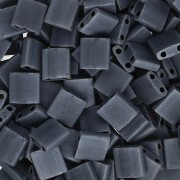 Miyuki Tila Beads 5x5x1.9 mm TL-2001 - Gunmetal Matte, 100g package