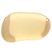 Irregular-shaped spacer pendant, 30x45 mm - Gold-plated 304 stainless steel x1