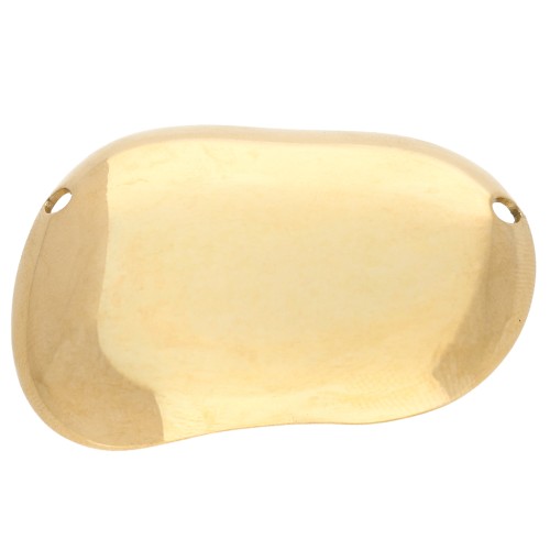 Irregular-shaped spacer pendant, 30x45 mm - Gold-plated 304 stainless steel x1