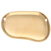 Irregular-shaped spacer pendant, 30x45 mm - Gold-plated 304 stainless steel x1