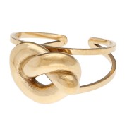 Adjustable Bow Ring, 11x14 mm - Sizes 51–56 - Gold-Plated 304 Stainless Steel x1
