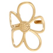 Adjustable 30 mm Flower Ring - Sizes 51–56 - Gold-Plated 304 Stainless Steel x1