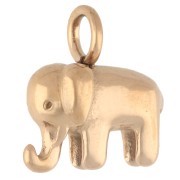 13 mm Elephant Charm - Gold-Plated 316 Stainless Steel x1