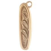 18x5 mm Baguette Charm - Gold-Plated 316 Stainless Steel x1
