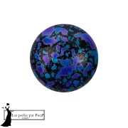 Round glass cabochon by Puca® 14 mm - Enamel Blue x1|raw }}