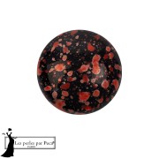 Round Glass Cabochon by Puca® 14 mm - Enamel Red x1|raw }}