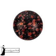 Round Glass Cabochon by Puca® 14 mm - Enamel Red x1