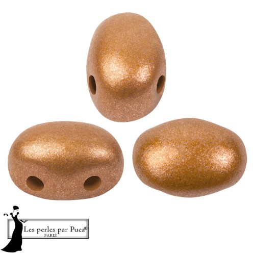 Samos® Glass Beads by Puca® 5x7 mm - Light Copper Bronze x10g