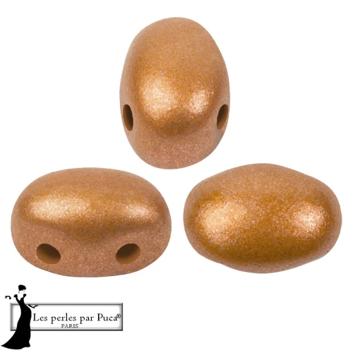 Samos® Glass Beads by Puca® 5x7 mm - Orange Bronze x10g