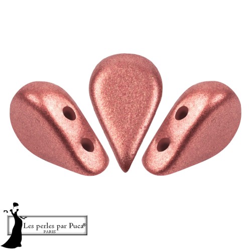 Amos® Glass Beads by Puca® 5x8 mm - India Rose Bronze x10g