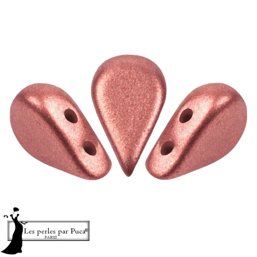 Amos® Glass Beads by Puca® 5x8 mm - India Rose Bronze x10g