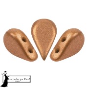 Crystal - Amos® Glass Beads by Puca® 5x8 mm - Light Copper Bronze x10g Amos® Glass Beads by Puca® 5x8 mm - Light Copper Bronze x10g