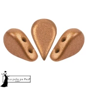 Amos® Glass Beads by Puca® 5x8 mm - Light Copper Bronze x10g