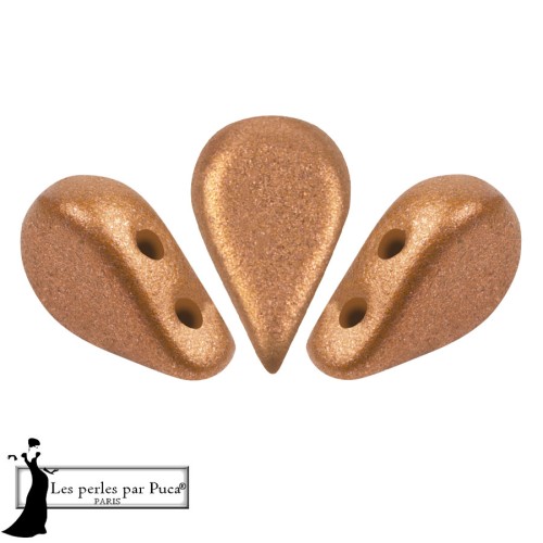 Amos® Glass Beads by Puca® 5x8 mm - Light Copper Bronze x10g