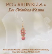 Amos® Glass Beads by Puca® 5x8 mm - Light Copper Bronze x10g