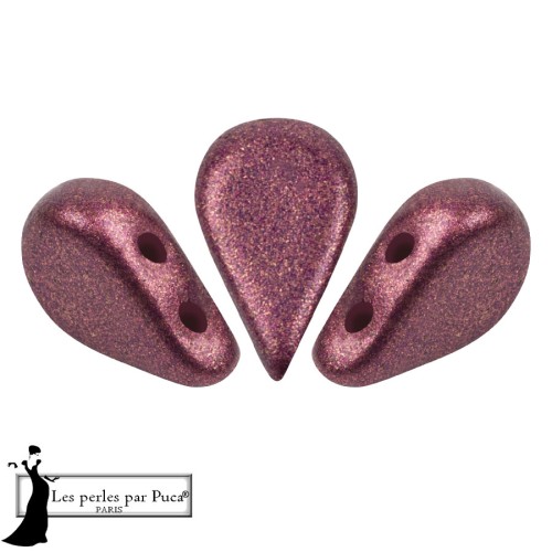 Amos® Glass Beads by Puca® 5x8 mm - Light Plum Bronze x10g