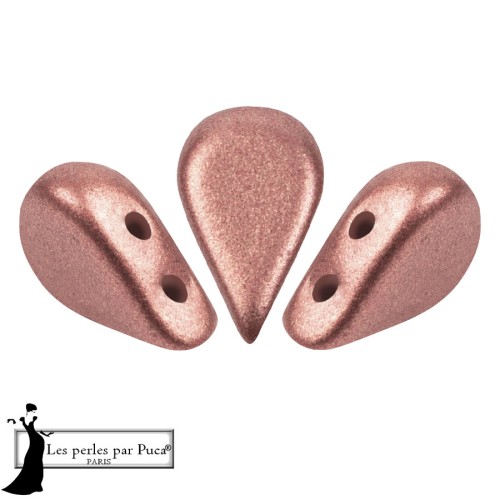 Amos® Glass Beads by Puca® 5x8 mm - Light Rose Bronze x10g