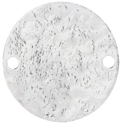 15 mm Round Spacer with Hammered Finish - Fine silver plated x1