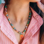 Mes bijoux DIY - Necklace kit with tinted shell beads