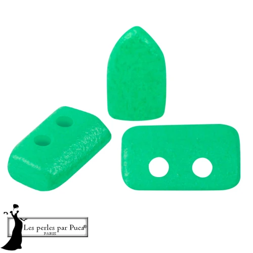 Piros® Glass Beads by Puca® 2x5 mm - Neon Dark Green x10g