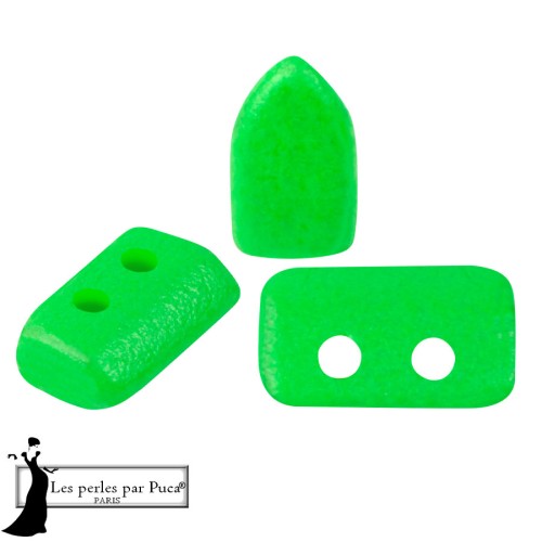 Piros® Glass Beads by Puca® 2x5 mm - Neon Green x10g