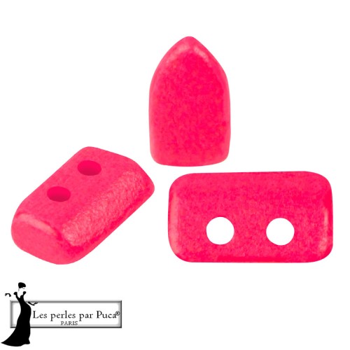 Piros® Glass Beads by Puca® 2x5 mm - Neon Pink x10g
