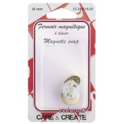 18 mm Magnetic Clasp for Pouches and Bags - Gold x1
