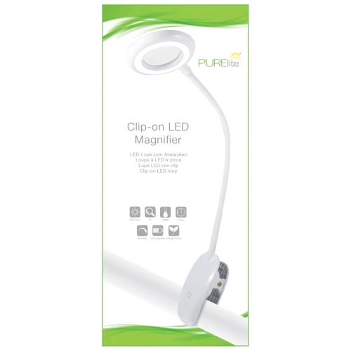 PURElite Rechargeable Clip-On LED Magnifying Lamp x1